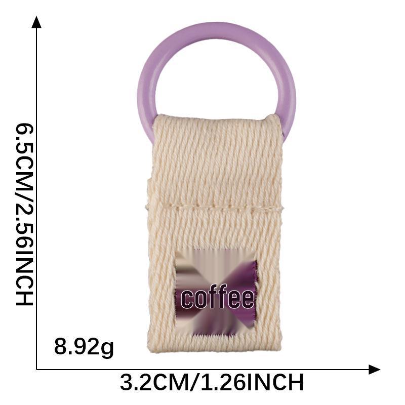 Korean-Inspired Couple Name Tag Backpack Keychain with 26 Letters Embroidered Ribbon