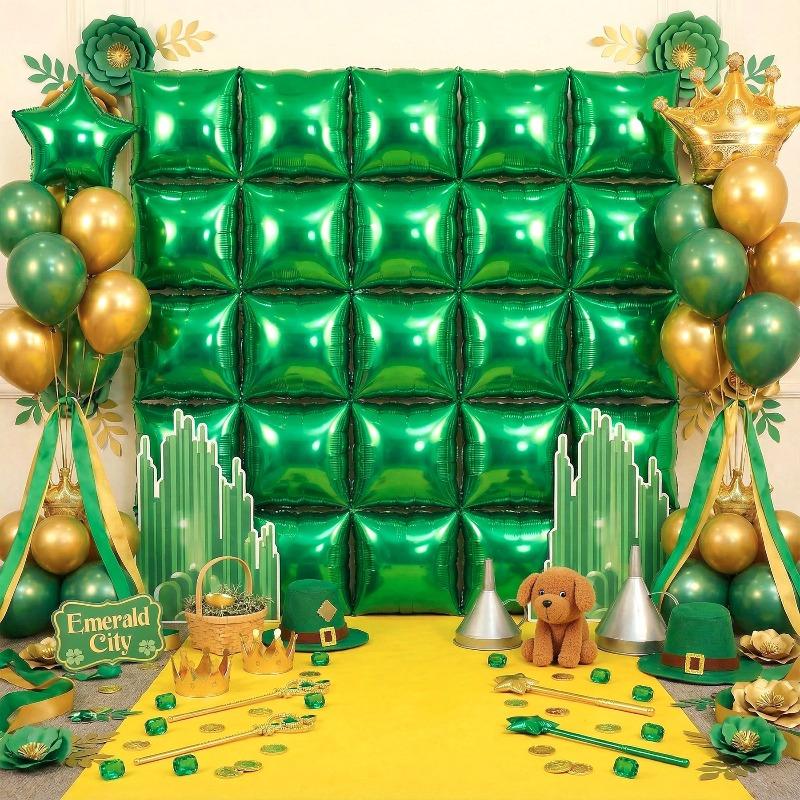 Multi-Color Double-sided Square Block DIY Background Wall Aluminum Film Balloons for Birthday Parties Wedding Background
