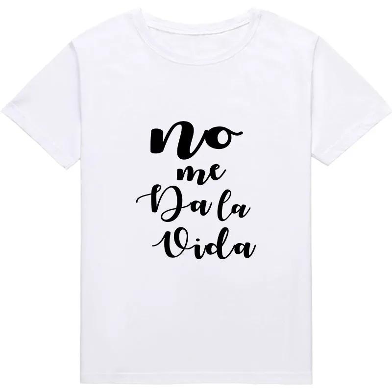 Letter It Doesn't Give Me Life Print Ladies T-shirt Casual Basics Ocollar White Shirt Short Sleeve Ladies T-shirt Drop Ship