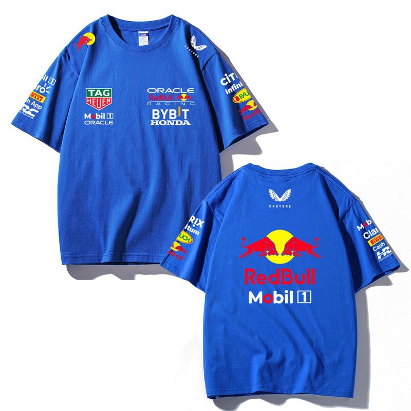 Red Bull Racing F1 Team T-Shirt Oracle Honda Bybit Print Oversized Men Women Casual Cotton Tee