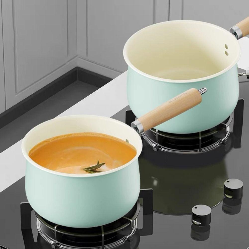 Non-stick Soup Pan Mini Saucepan Universal Ceramic Glaze Milk Pot  Stove