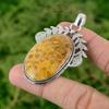 Daughters Day Sale Natural Fossil Coral Wife Pendant Jewelry 925 Sterling Silver