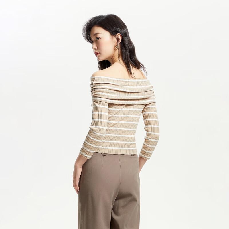 Vero Moda Women's Striped Off-Shoulder Knit Top