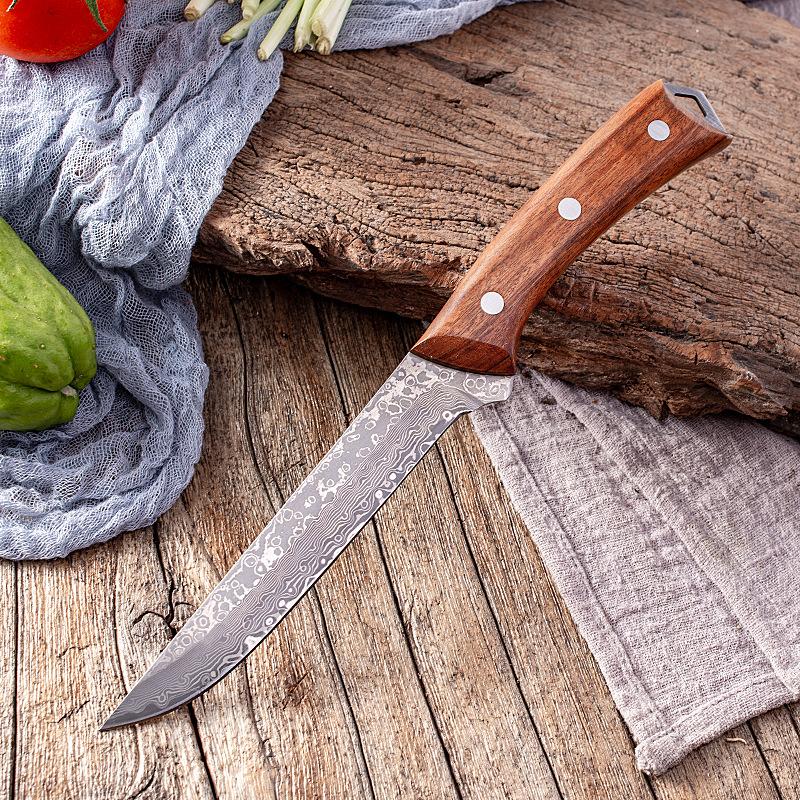 Damascus Steel VG10 Bone Cutting Knife 67 Layers of High Carbon Steel Forged From The Cutting Knife Meat and Fish Cutting Knife