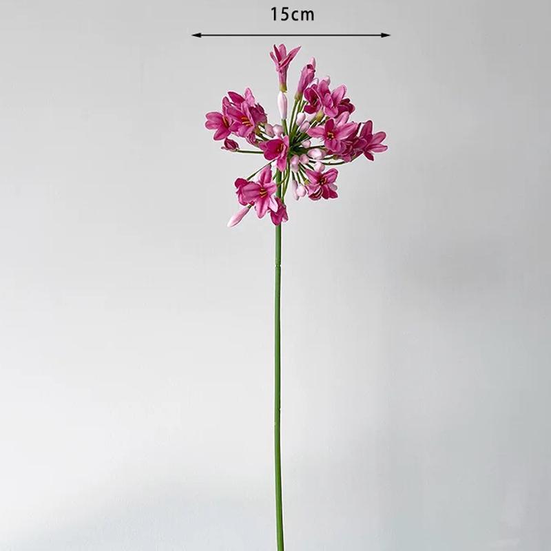 

Artificial Agapanthus Flower Stem Likelike for Wedding Decor Home Wedding Centerpiece Arrangement Floral Display White Purple розовый