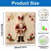 Handmade Framed Pearl Painting Set with Festive Nutcracker Design 5D Shiny Bead Art Canvas Creative Craft for Christmas Home Room Decor