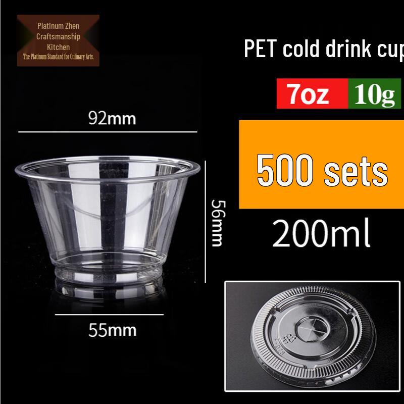 Disposable Clear Plastic Cold Drink Cups with Flat Lids