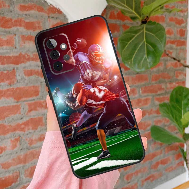 

American Football Sport Case For Samsung Galaxy A55 A35 A25 A15 A53 A33 A13 A51 A71 A12 A32 A52 A14 A34 A54 Cover Samsung A32 5G
