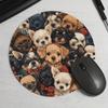 Rundes Gummi-Mauspad Wiederverwendbar Hund Tragbar Rutschfest Gummi Computertisch Büro Zubehör Schreibtisch Gadgets Mauspads Schreibtischunterlage