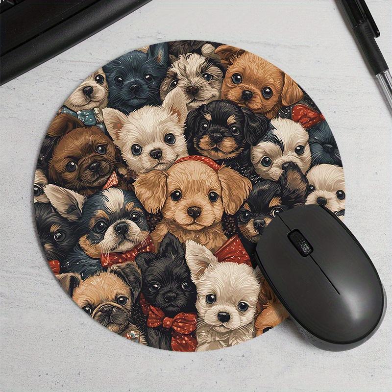

Rubber Round Mouse Pad Reusable Dog Portable Non-Slip Rubber Computer Table Office Accessories Desk Gadgets Mouse Mat Desk Pad 200X200X2MM