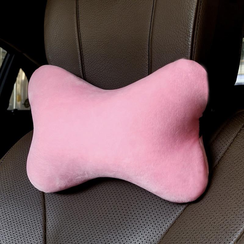 

Милый мультяшный кот, аксессуары для салона автомобиля, мягкая плюшевая подушка для шеи в форме кости, подголовник для автомобиля, подушка для сиденья для женщин