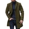 Fashion New Product Woolen Coat Men's Mid Length Windbreaker Coat Jacket