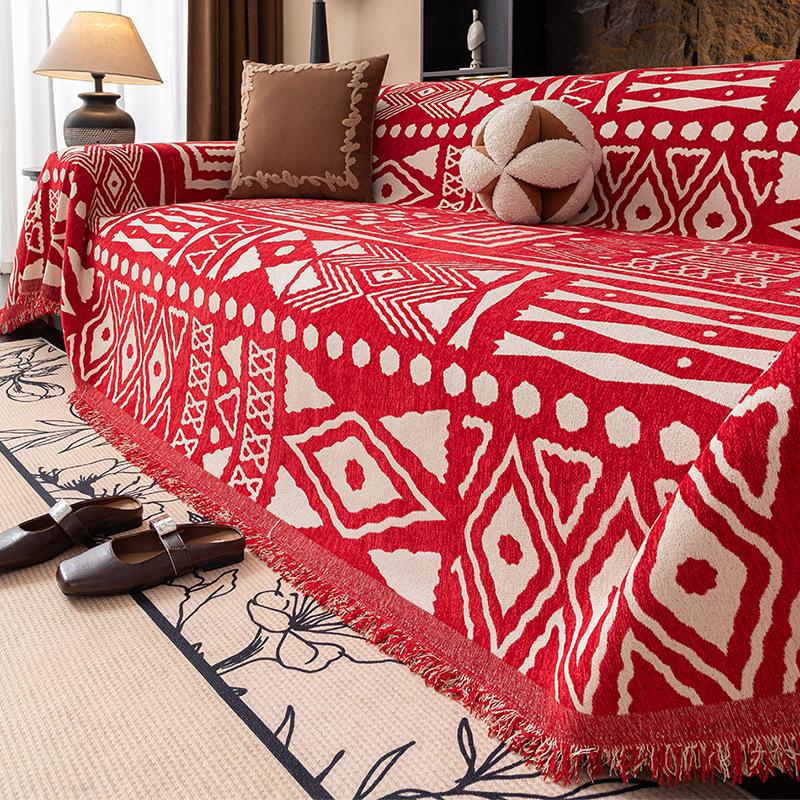 

Шениловое покрывало для дивана на все сезоны - Нескользящее покрывало для дивана для спальни, офиса, гостиной - Защищает диван, создавая новую домашнюю жизнь 180 * 260Cm Single Pack