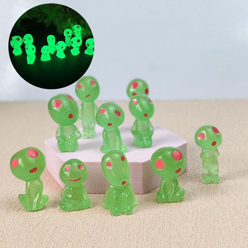10Pcs Miniatures Luminous Elf Home Garden DIY Accessories Glowing Doll Moss Microlandscape Decoration Home Funny Night Light Toy