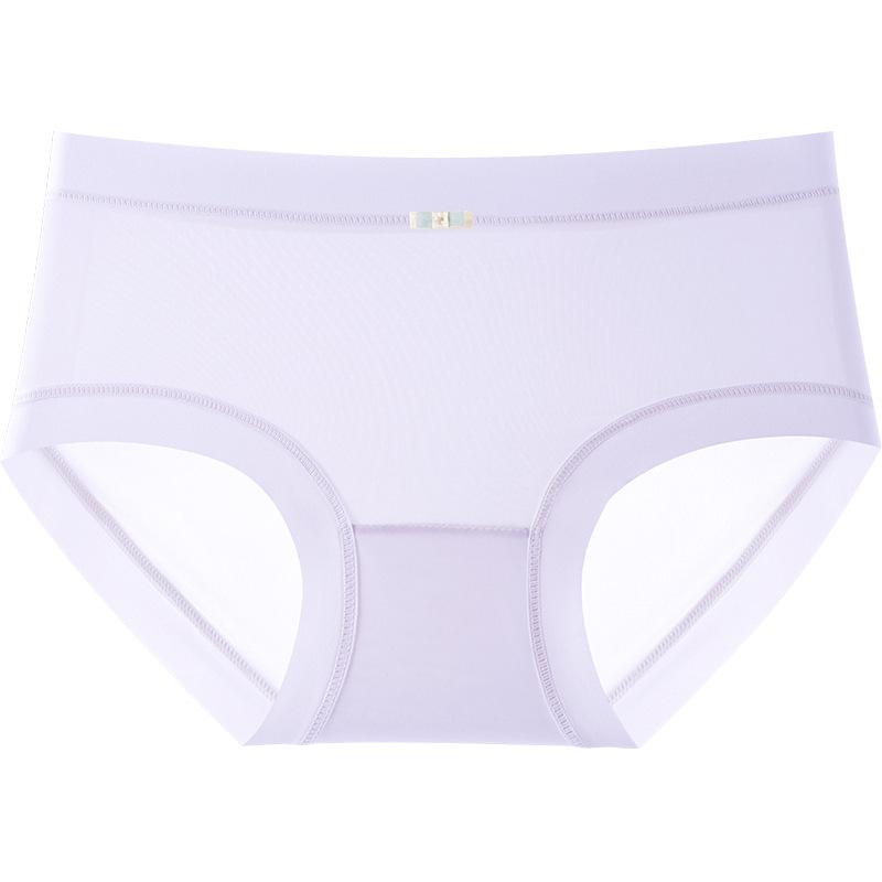 Female Summer Thin Style Pure Cotton Ice Silk Cool Feeling 10A Class Antibacterial Extended Crotch Triangle Briefs