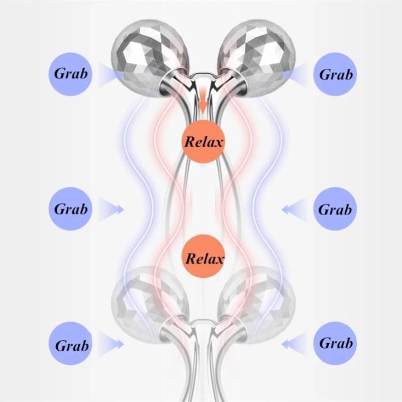 Wysokiej jakości urządzenie do pielęgnacji twarzy Grubszy masażer rolkowy 3D Ujędrnianie skóry Szczupła twarz Obrotowy 360° Usuwanie zmarszczek Relaksujący masaż