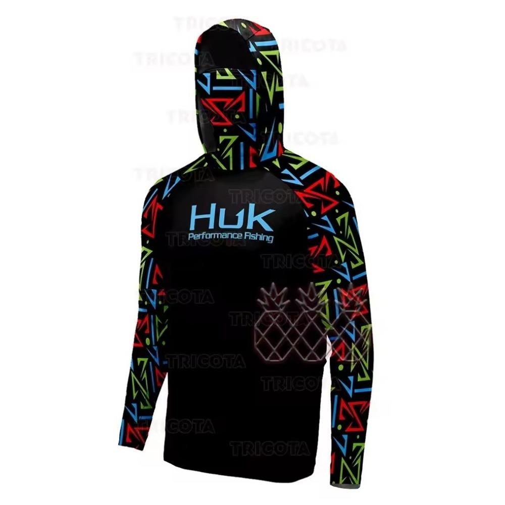 Fishing Hoodie Mask Fishing Clothing Outdoor Men's Long Sleeve Breathable UPF 50 +