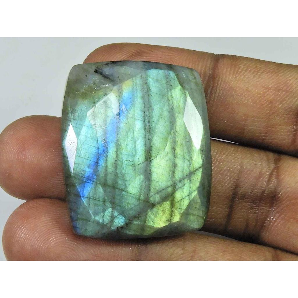 AAA Labradorite 28X33MM Octagon Checker Cut Stone Cabochon Gemstone 70Cts. SK-2539