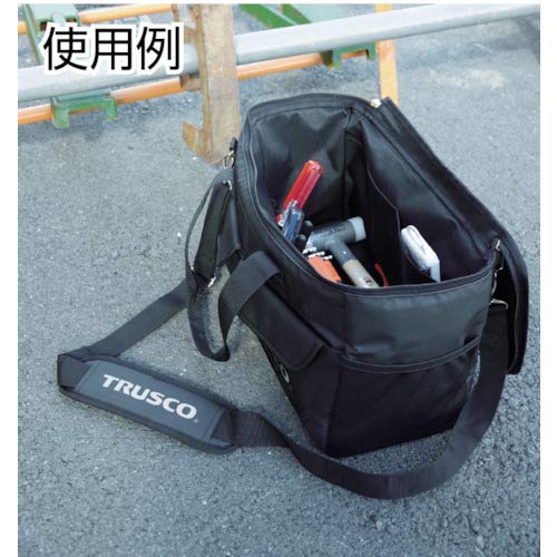 TRUSCO TOUGH Tarpaulin Tool Bag, Black, TTBABK