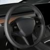 3pcs For Tesla Model 3 Y 2023 2022  Carbon Fiber Car Steering Wheel Panel Cover Trim Sticker Frame Interior