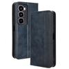 For itel City 100 4G Leather Case Wallet Stand Retro Texture Phone Cover