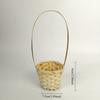2Pcs Portable Snack Candy Bamboo Basket Bamboo Woven Basket for Outdoor Courtyard Patio Garden Home Living Room Decoration Storage