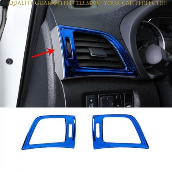 Для Nissan Sentra Sylphy 2013-2019 Синяя сталь Накладка воздуховыпускного отверстия консоли L&R