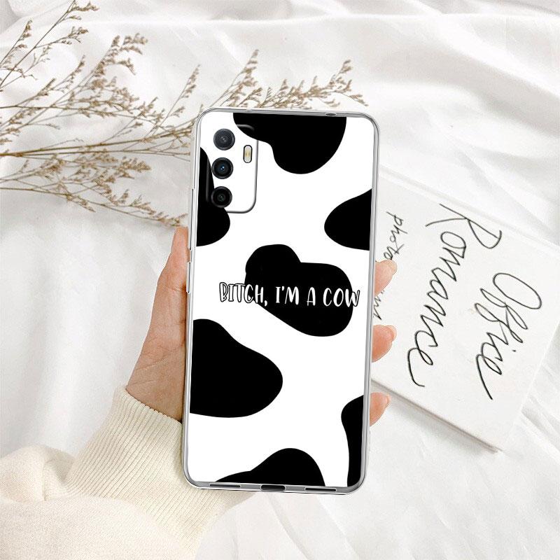 IK20 Cartoon Art Cow Transparent Phone Case for Motorola Moto Edge 20 30 40 50 S30 Fusion Ultra Pro Neo Lite + G200 G23