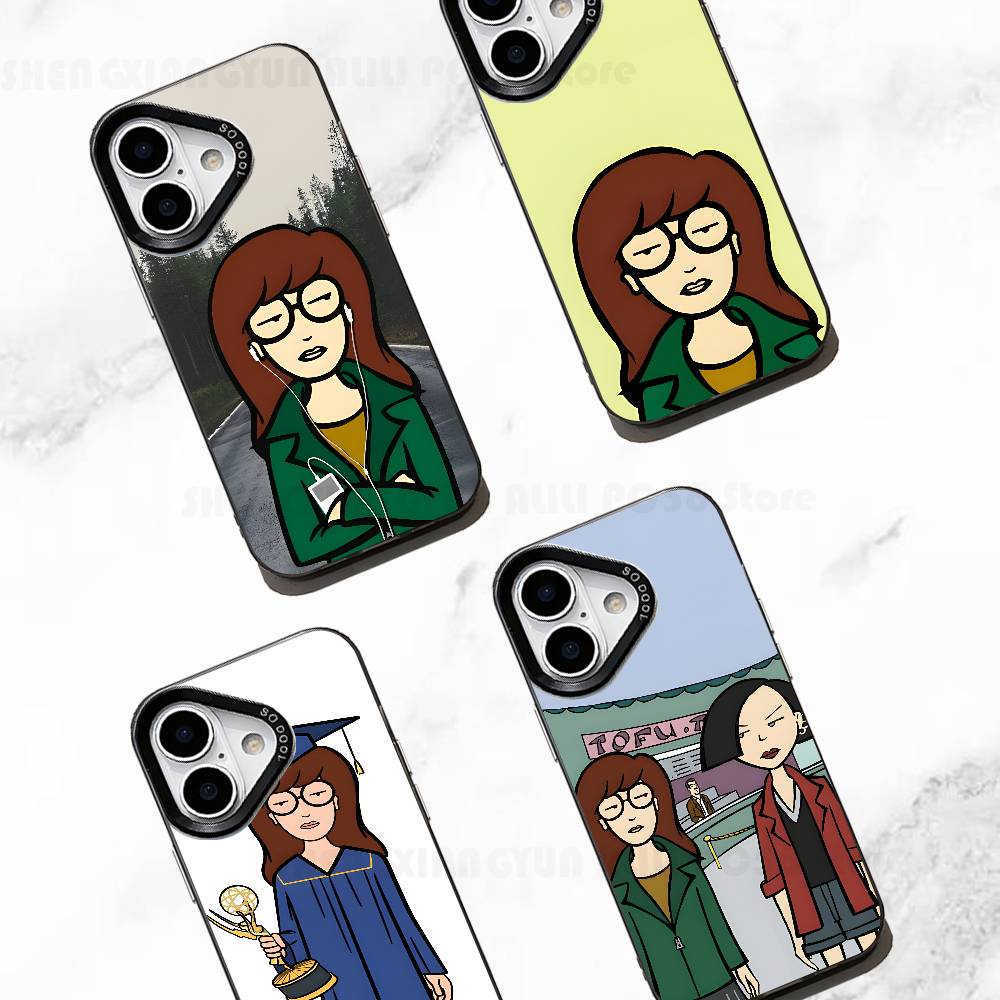 Cartoon D-Daria Case For IPhone 11 12 13 14 15 16 17 Pro Max XS X XR Cover