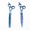 Blue 7.0 Nimpson, Gold Steel, Hair Scissors, Hair Scissors, Tooth Scissors, Thin Scissors
