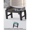 Collapsible Elevated Dog Bowls Adjustable Raised Stand with Double Stainless Steel Food Water Bowls for Small Medium Large Dogs