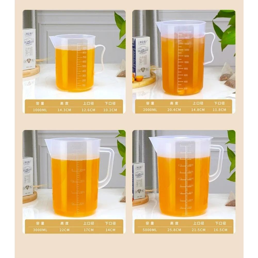 Plastkopper 15/50/100/150/250/500/1000ml Premium Klar Plast Gradert Målekopp Hellesnute Uten Håndtak Kjøkkenverktøy