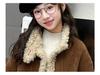 Girls' Fashionable Faux Fur and Leather One-Piece Winter Coat with Cotton-Padded Jacket for Autumn 2025
