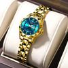 Women'S Fashion Rhombus Double Calendar Luminous Waterproof Quartz Watch Solid Belt