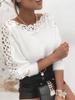 Spring Lace Patchwork Women's Sweater With A One Neck Top For Women