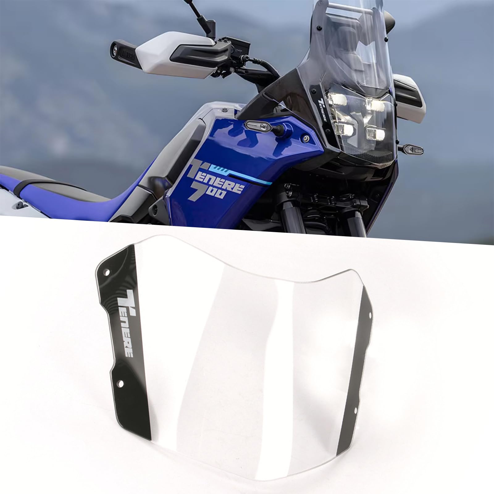 

For Tenere 700 Tenere 700 2025 Transparent Smoke Headlight Protector Headlight Guard (Transparent)