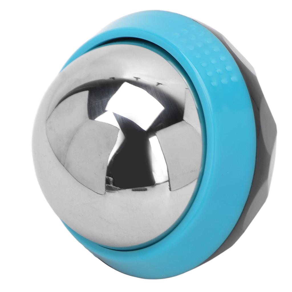 Cold Massage Roller Ball Handheld Heat Relief Stainless Steel Rolling Ice Ball for Shoulder Blue Black