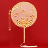 Tassels Phoenix with Pendant Handheld Bridal Group Fan Hand Bouquets Chinese Fan Embroidery Fan