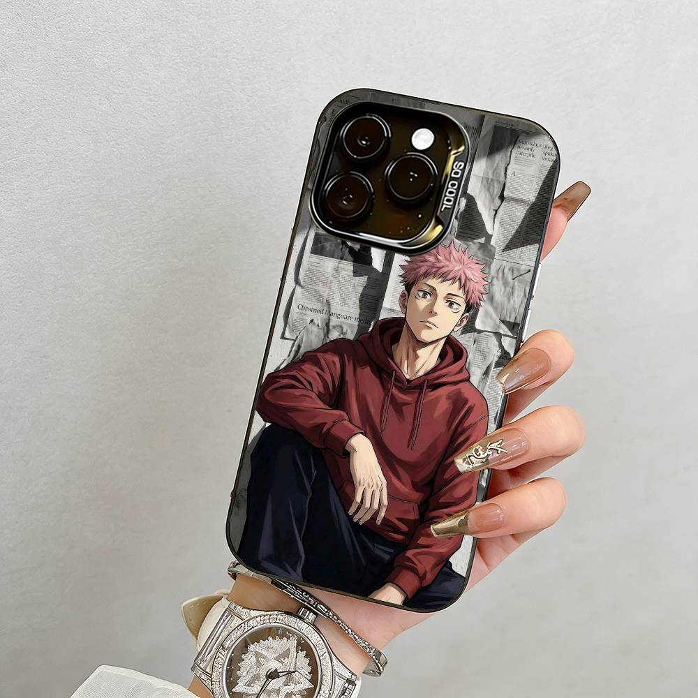 

Itadori Phone Case For iPhone 17,16,15,14,13,12,11 Plus,Pro Max,XS,Colored Silver Plated Inside Cover iPhone16e