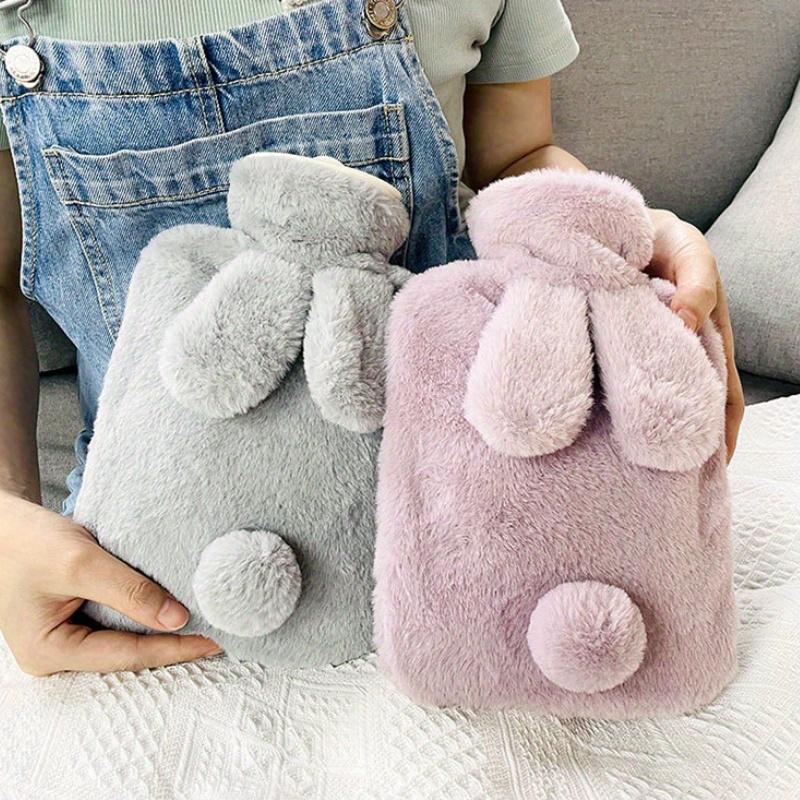 1 szt. Zimowy podgrzewacz do rąk Królik Termofor PVC z dzianinowym miękkim przytulnym pokrowcem Podgrzewacz do rąk.