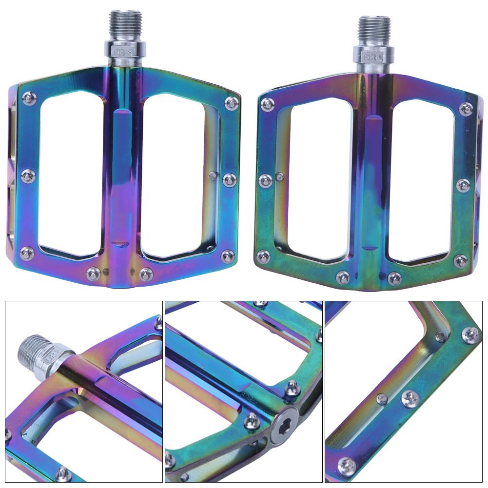 1 Paar Bunte Aluminiumlegierung MJ-058 Fahrradpedale Rennrad Mountainbike Breite Pedale