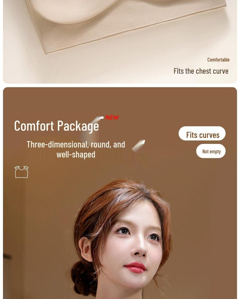 Biustonosz z niewidocznymi poduszkami na ramionach w kształcie kąta prostego: Bezszwowy pas piersiowy dla kobiet, zmniejszający widoczność dużych piersi