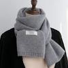2025 Autumn And Winter  Korean Version Ing Style Solid Color Scarf Student Warm Knitted Versatile Couple Scarf