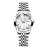 Orologio da donna di nuova tendenza della moda 2024, orologio da ragazza decorato con diamanti in cristallo con taglio a diamante, calendario impermeabile luminoso