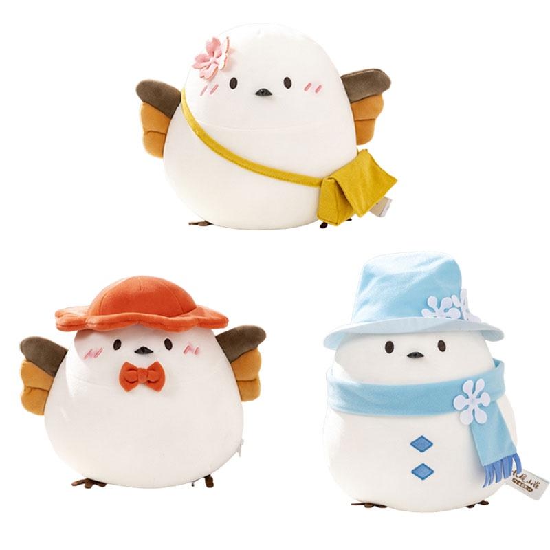 Cute Long-tailed Mountain Sparrow Plush Toy For Kids Soft And Fluffy Gift