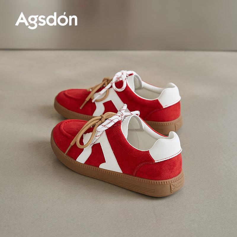 Augustine Ballet Training Shoes Women's 2025 New Autumn Red Forrest Gump Shoes Flat Casual Sports Board Shoes