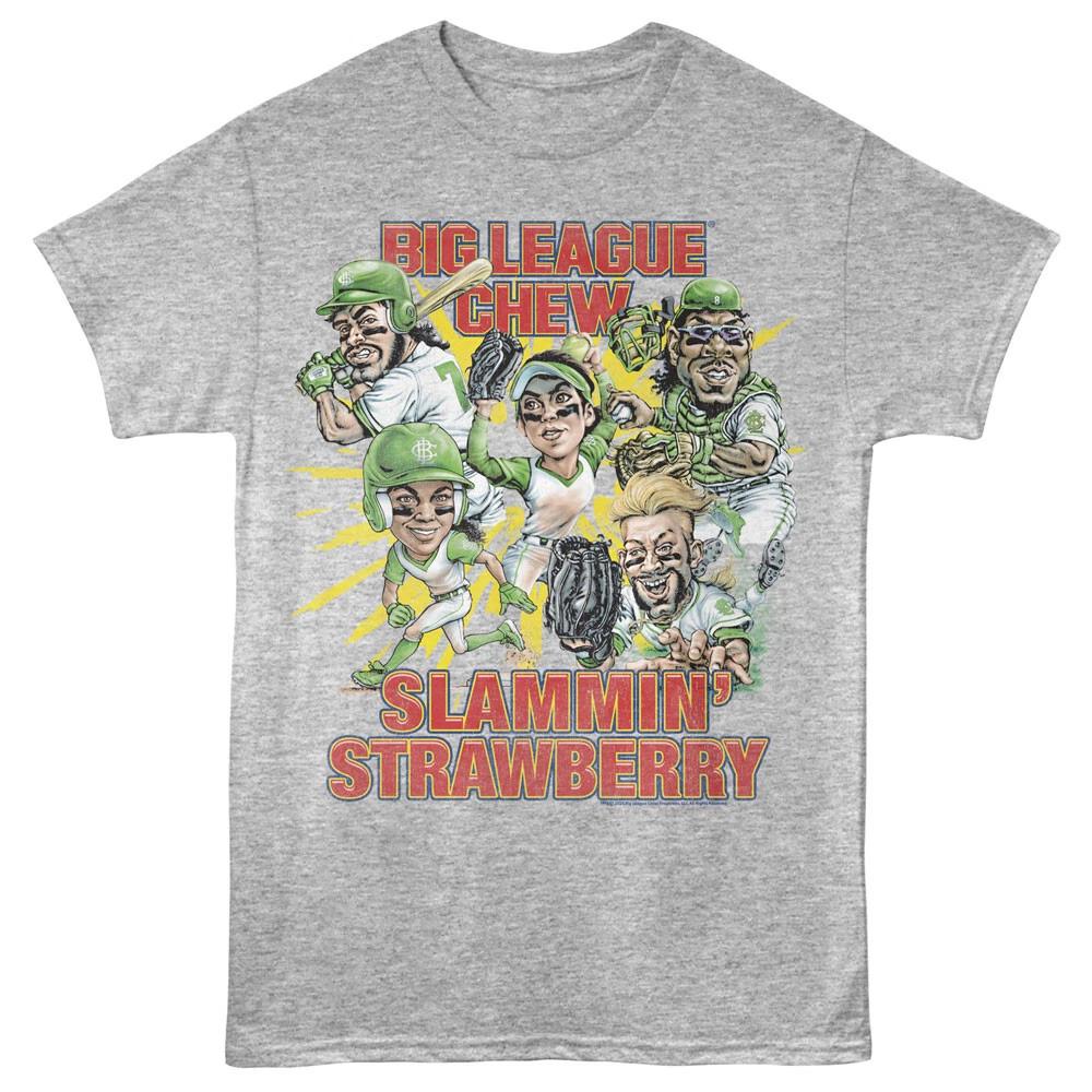 Big League Chew Bubble Gum Slammin Strawberry Baseball Players Men s T Shirt S