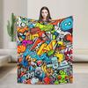 Cartoon Cute Doodle Blanket Quality Soft Throw Blanket Winter Boy Girl Bedroom Funny Bedspread
