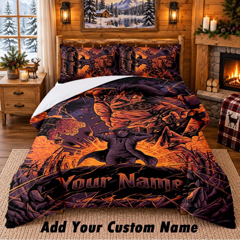A-Attack O-On T-Titans Custom Name 3Pcs Bedding Set 1 Bed Sheet 2 Pillowcases Bedroom Home Decor