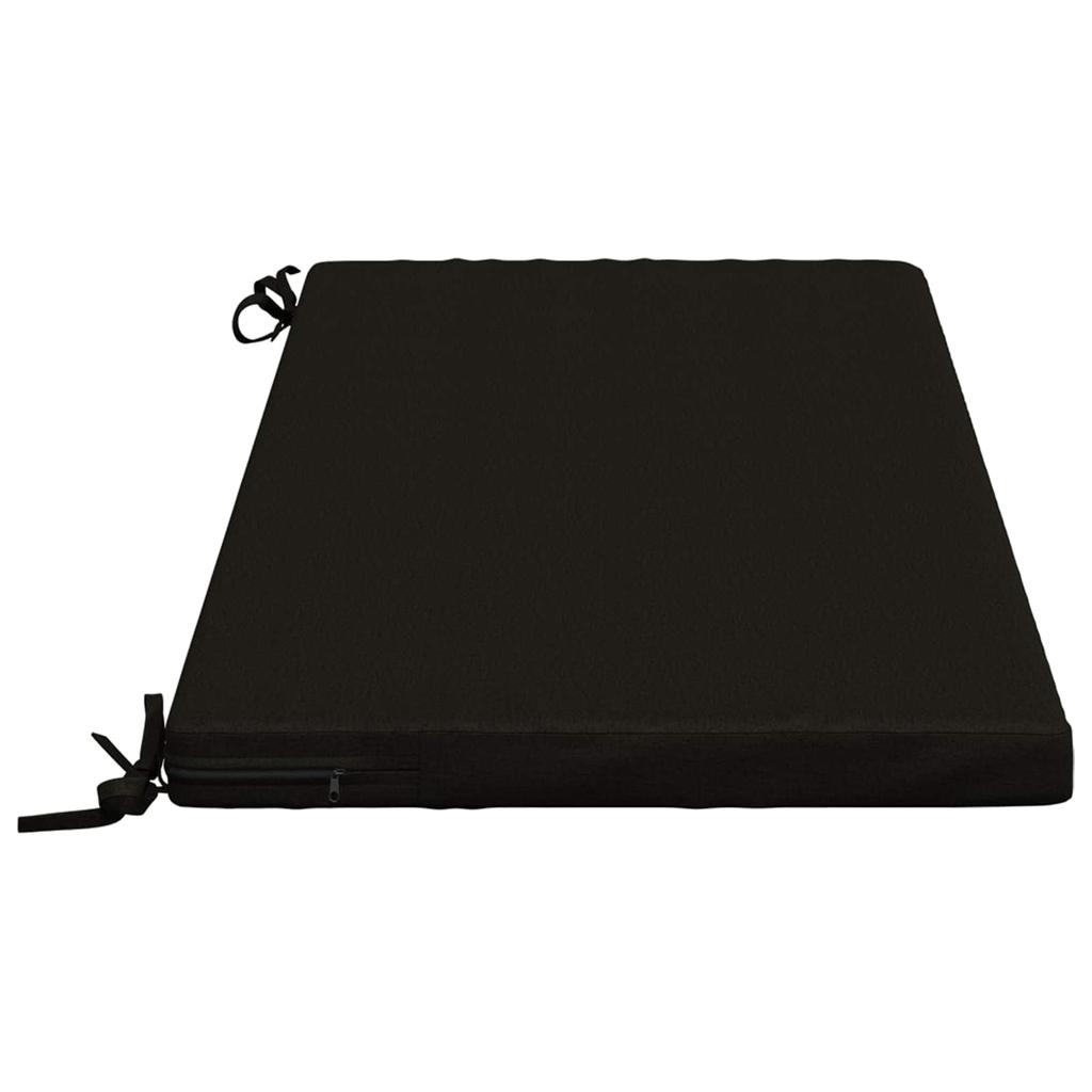 2 piece Bench Cushion Set SOEST 2 pcs 100percent Polyester Black